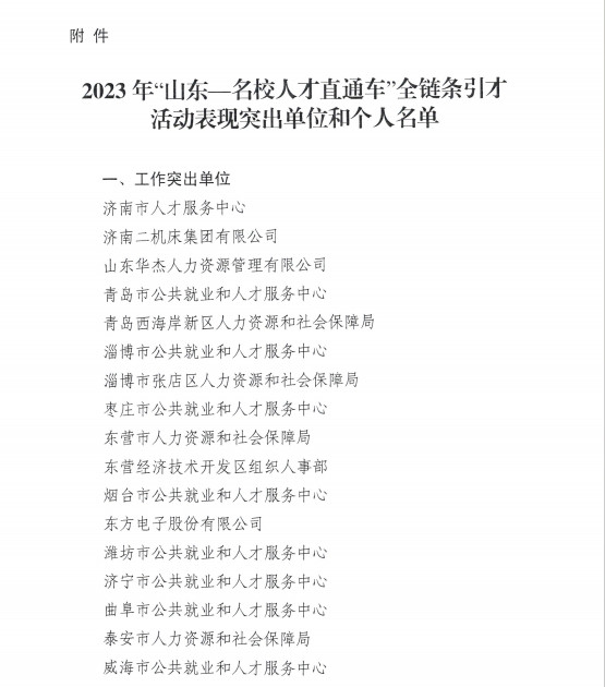 喜报 | 山东省北京大学校友会获山东省人力资源和社会保障厅通报表扬